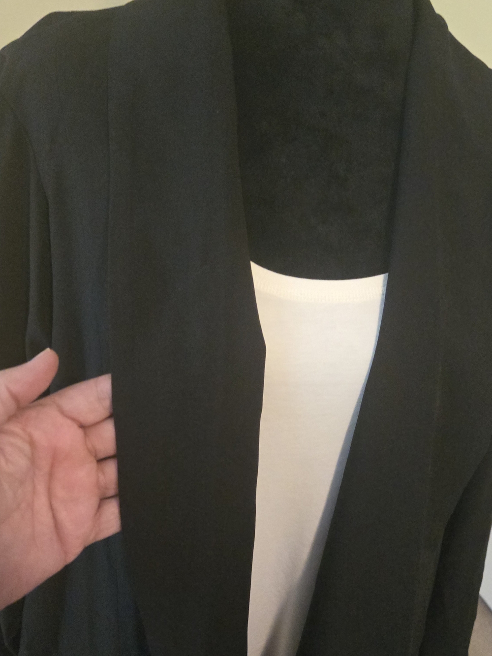 torrid Black Open-Front Draped Blazer - Picture 2 of 5